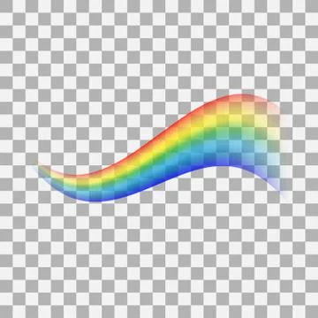 Rainbow icon isolated on transparent background. Perspective diagonal view Stock Illustration
