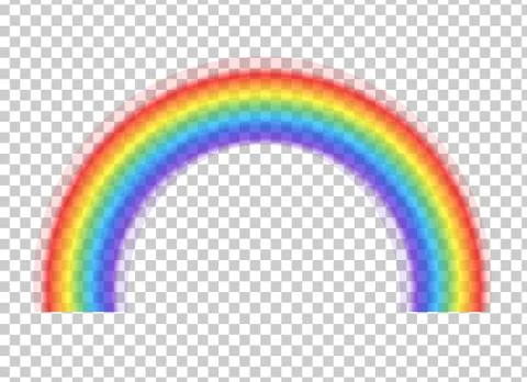 Rainbow icon isolated on transparent background. Spectrum fantasy pattern. Ve Stock Illustration