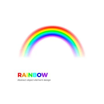 Rainbow icon isolated on white background. Sun light colorful spectrum. Vecto Stock Illustration