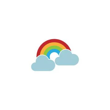 Rainbow icon logo design illustration template Stock Illustration