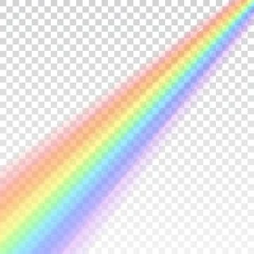 Rainbow icon realistic isolated white transparent background Stock Illustration