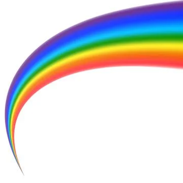 Rainbow icon realistic isolated white background Stock Illustration