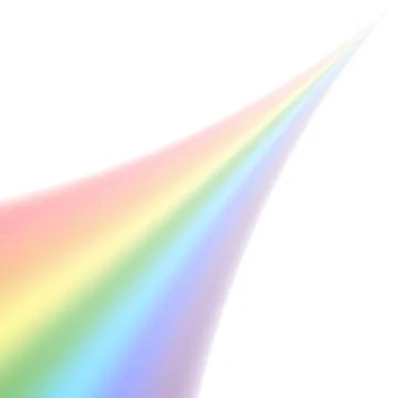 Rainbow icon realistic isolated white background Stock Illustration