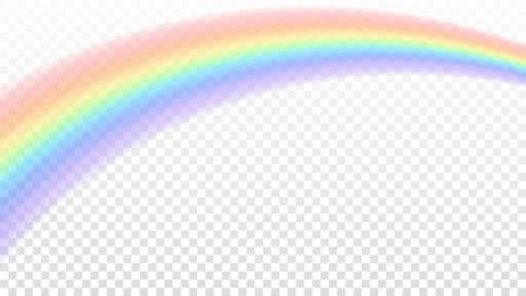 Rainbow icon realistic isolated white transparent background Stock Illustration