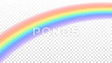 Rainbow icon realistic isolated white transparent background ...