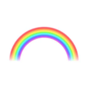 Rainbow icon, realistic style Stock Illustration