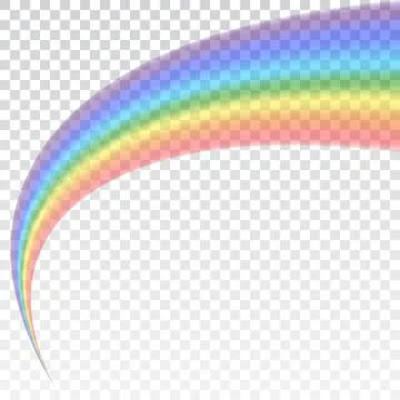 Rainbow icon. Shape arch realistic isolated on white transparent background.  Stock Illustration