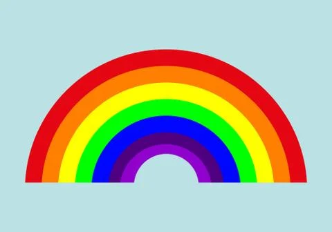 Rainbow icon. The spectrum of the arch. Internet concept. Trendy simple vecto Stock Illustration