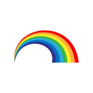 Rainbow icon. Spectrum symbol. Perspective diagonal view. Stock - Vector Stock Illustration