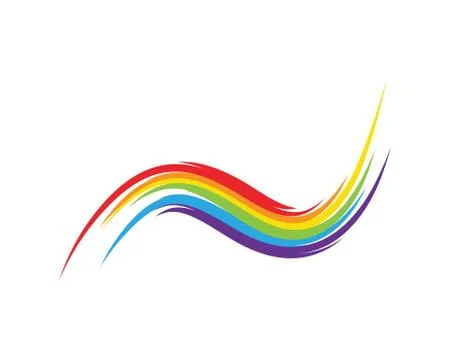 Rainbow icon template vector Stock Illustration