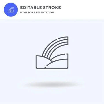 Rainbow icon vector, filled flat sign, solid pictogram isolated on white, logo Illustrazione stock