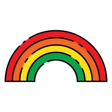 Rainbow icon vector Stock Illustration