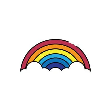 Rainbow icon vector Stock Illustration