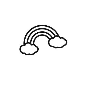 Rainbow icon vector set collection for web Stock Illustration