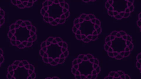 Rainbow illusion and abstract flowers pattern on black gradient Stock Footage 233286570