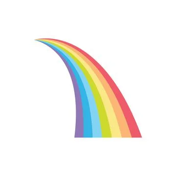 Rainbow illustration flat design 스톡 일러스트