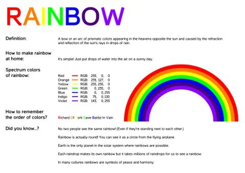 Rainbow infographic Stock Illustration