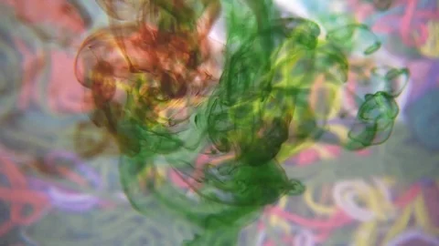 Rainbow Ink Stock Footage 75395851