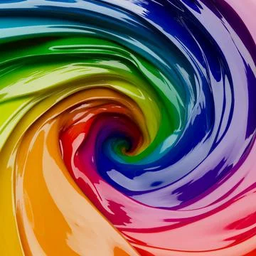 Rainbow Ink Swirling Vortex Illustrazione stock
