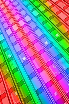 Rainbow interior, abstract disco. Stock Illustration