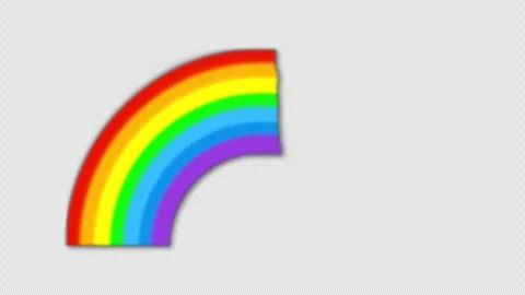 Rainbow isolated on alpha channel background. Simple rainbow appearing. Video stock 246776535