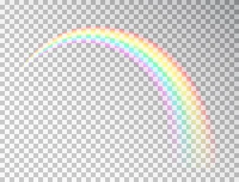 Rainbow isolated on transparent background. Realistic rainbow icon. Colorful  Stock Illustration