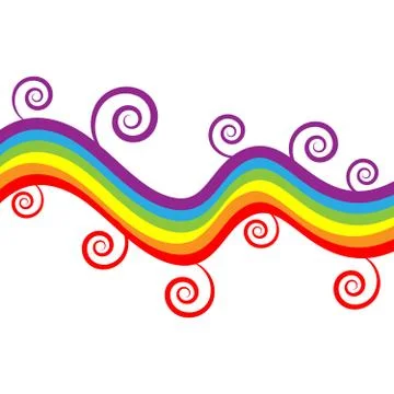 Rainbow isolated on white background Stock Illustration