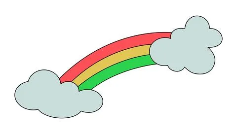 Rainbow isolated on white background Stock Illustration