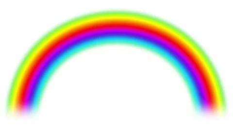 Rainbow Isolated On White Background Loop Stock Footage 247317308