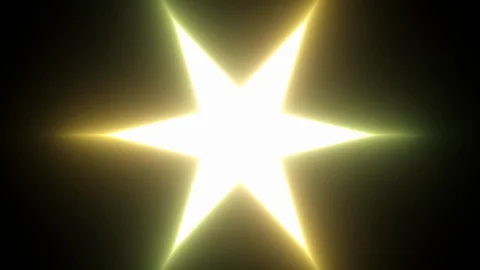 Rainbow Kaleidoscope Gradient Neon Lines Star Rotation Stock Footage 129400964