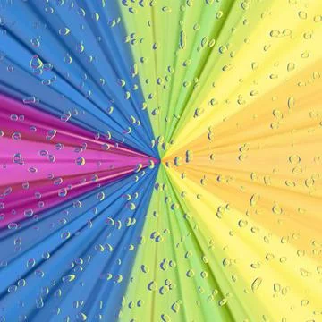 Rainbow Kaleidoscope with Radiating Multicolor Triangular Segments Stock Illustration