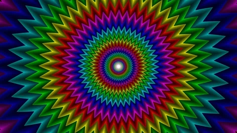 Rainbow kaleidoscopic tunnel effect Stock Footage 340333725