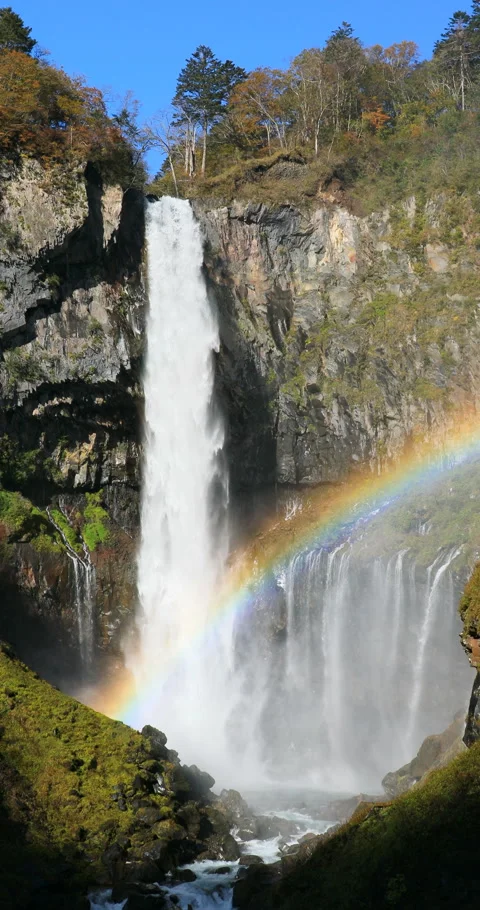 Rainbow Kegon Falls Stock-Footage 332393924