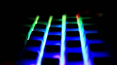 Rainbow Keyboard Stock Footage 149346613