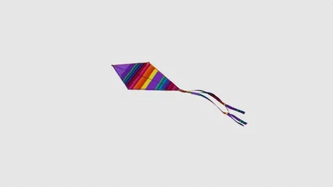 Rainbow Kite On Alpha Video stock 168567144