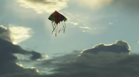 Rainbow Kite Way High in the Park - Puerto Rico - 06 Stock Footage 622342