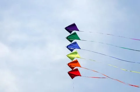 Rainbow kites Stock Photos