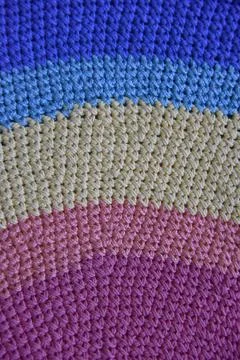 Rainbow knitted pattern Stock Photos