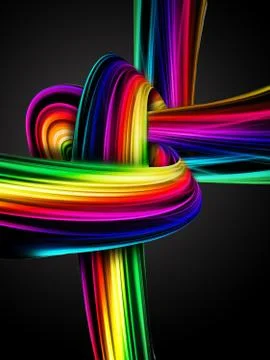 Rainbow knot Stock Illustration