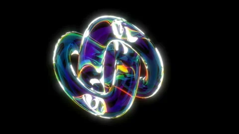 Rainbow knot simple element infinity able to loop seamless Stock Footage 151686499