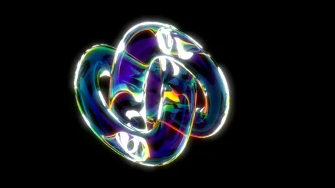 Rainbow knot simple element infinity able to loop Stock Footage 152319554