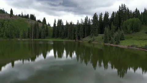 Rainbow Lake Flyover Video stock 230121972