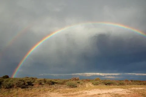 Rainbow landscape Stock Photos