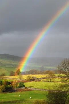 Rainbow landscape Foto stock