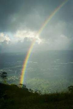 Rainbow landscape Stock Photos
