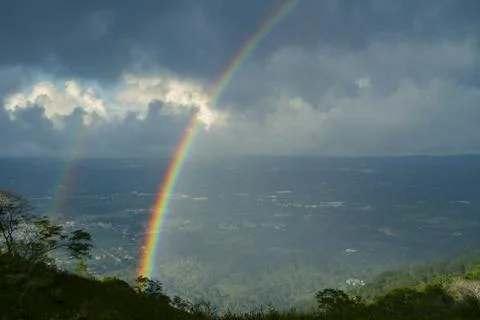 Rainbow landscape Stock Photos