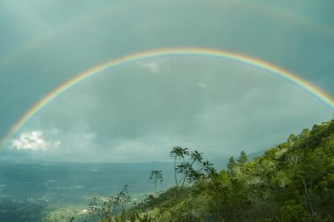 Rainbow landscape Stock Photos