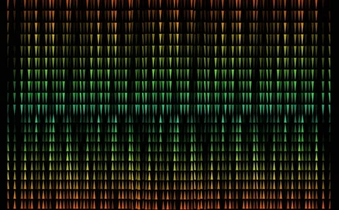 Rainbow large triangle reverse pattern faded all in the line on black screen Stock Footage 139807953