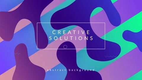 Rainbow Layout. Bright Page. Flow Landing Page. Geometric Shape. Stock Illustration
