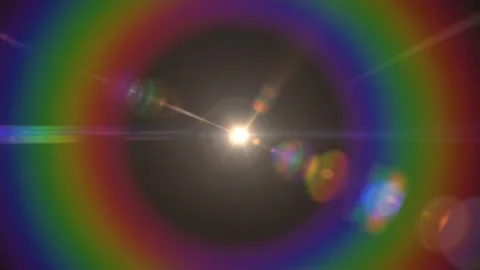 Rainbow Lens Flare Explosion Stock Footage 339755929
